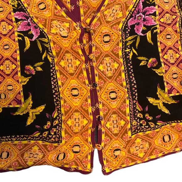 Free People Small Catch Me If You Can Kimono / Tunic in Dark Combo Long Sleeve - Picture 5 of 9